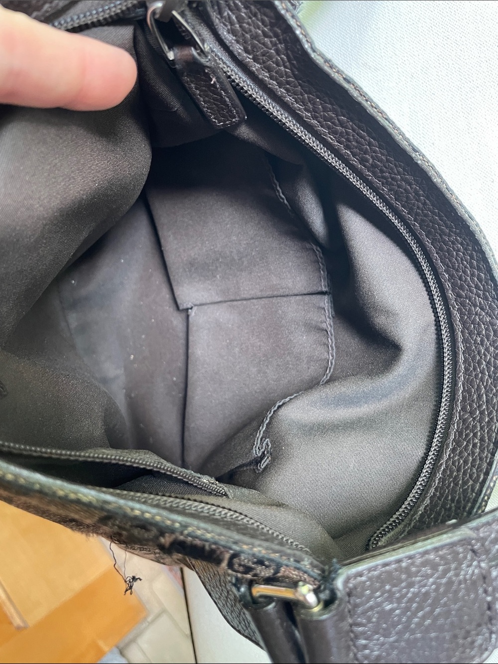 AUTHENTIC Gucci Brown Monogram Crossbody Bag - Brown As Is Project Rehab - Picture 14 of 16